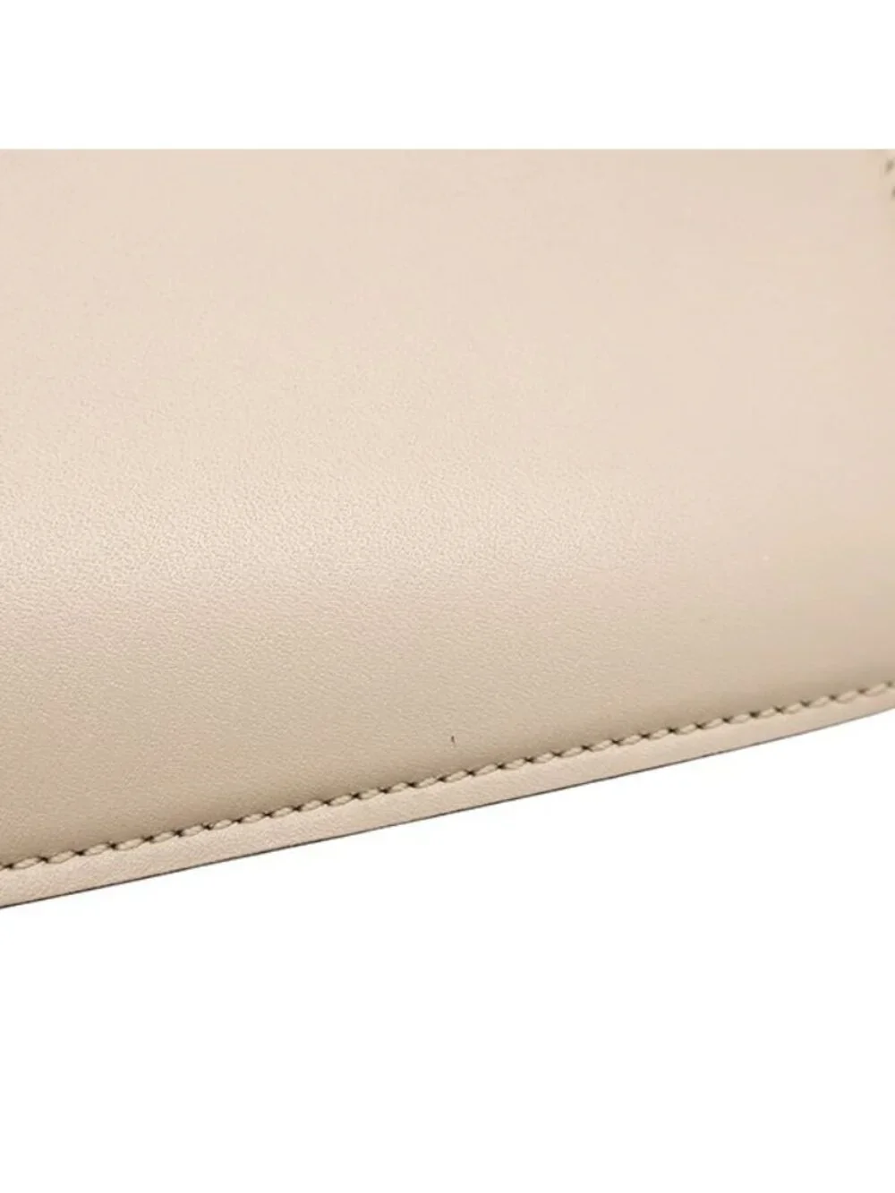Louis Vuitton Shoulder Bag Caviar Leather Beige Silver with Mirror